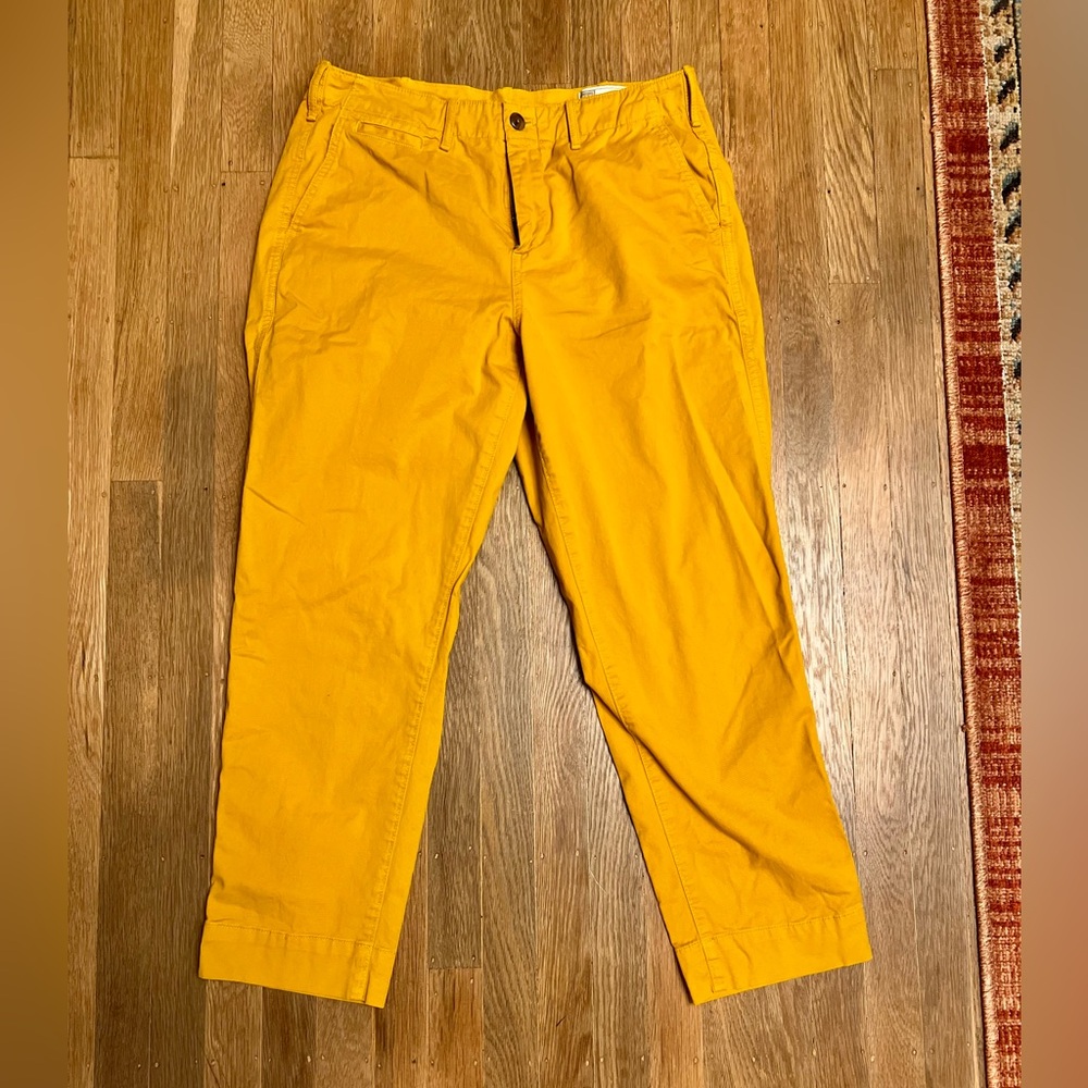Mustard/Marigold Yellow Gap Khakis size 8, 26 inch inseam